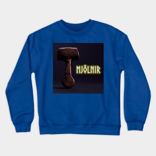 Mighty Mjolnir Thor Hammer Norse Crewneck Sweatshirt